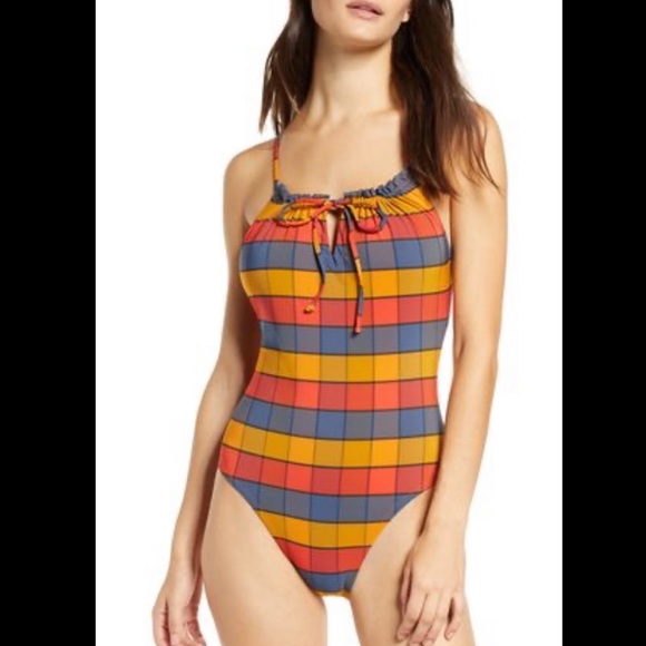 Madewell Second Wave Ruffled Drawstring One-Piece - Picture 2 of 16